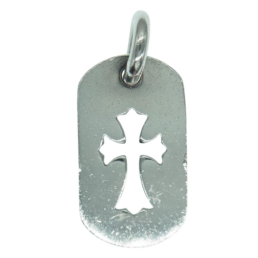 CHROME HEARTS クロムハーツ（原本有） D/TAG SML CO CRS カットアウト クロス ドッグタグ スモール ペンダントトップ シルバー系【中古】