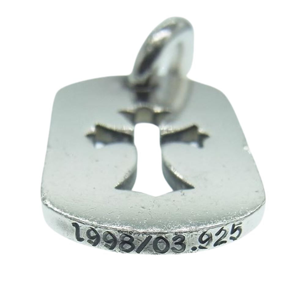 CHROME HEARTS クロムハーツ（原本有） D/TAG SML CO CRS カットアウト クロス ドッグタグ スモール ペンダントトップ シルバー系【中古】