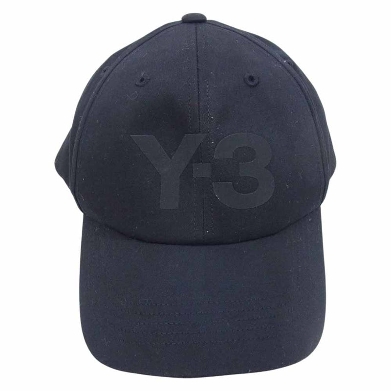 Y-3 Yohji Yamamoto ワイスリー ヨウジヤマモト 23F001 ロゴプリント ベースボール キャップ 帽子  ブラック系【中古】