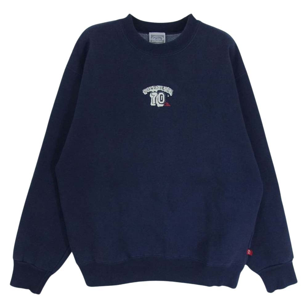 Quiksilver クイックシルバー ロゴ プリント スウェット ネイビー系 S【中古】