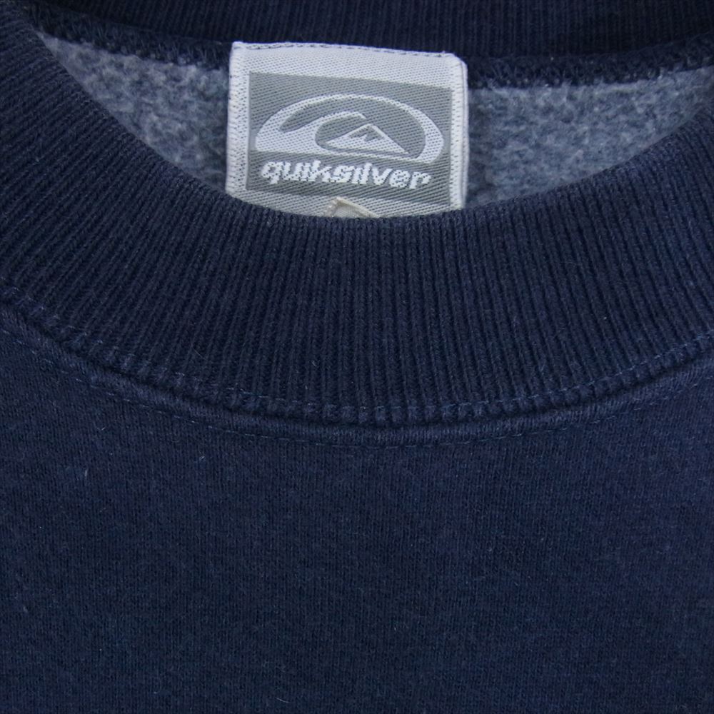 Quiksilver クイックシルバー ロゴ プリント スウェット ネイビー系 S【中古】