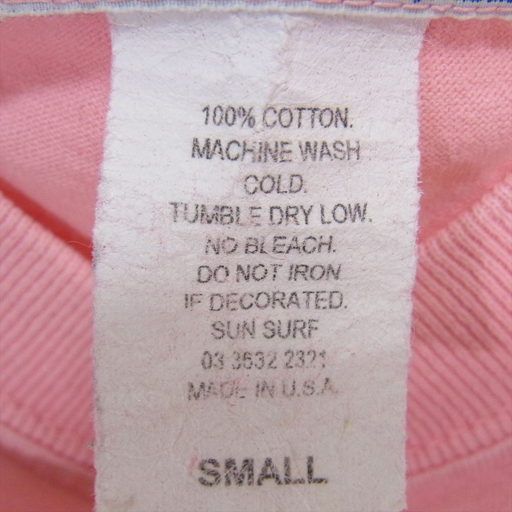 SUN SURF サンサーフ ロゴ プリント 半袖 Tシャツ 舞子 ピンク系 S【中古】