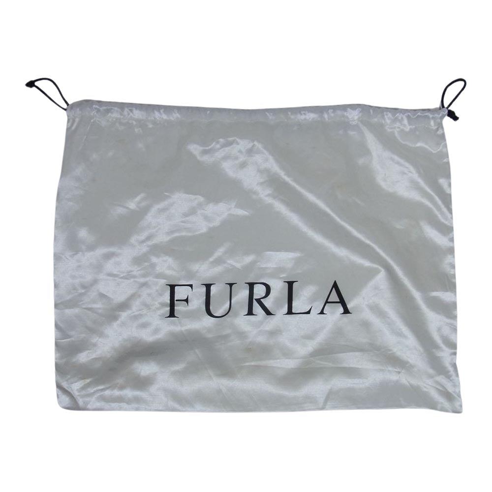 Furla フルラ 花柄 タンポポ ハンドバッグ トートバッグ レッド系【中古】