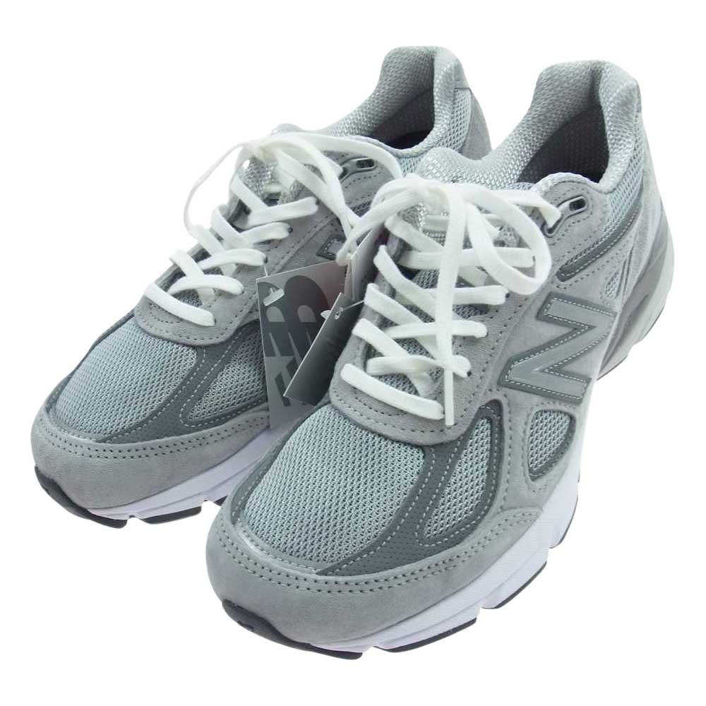 NEW BALANCE ニューバランス U990GR4 USA製 990V4 スエード メッシュ ローカット スニーカー グレー系 26.5cm【極上美品】【中古】