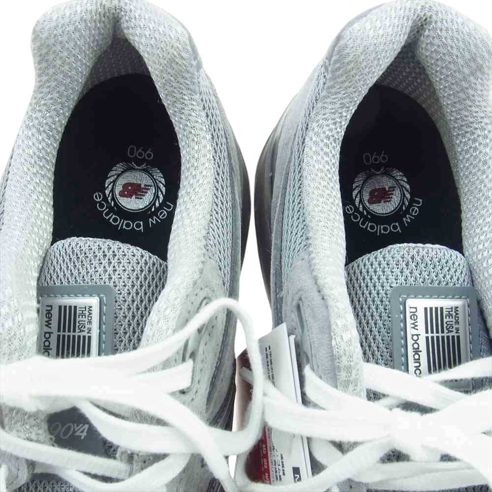 NEW BALANCE ニューバランス U990GR4 USA製 990V4 スエード メッシュ ローカット スニーカー グレー系 26.5cm【極上美品】【中古】