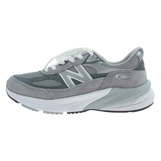 NEW BALANCE ニューバランス M990GL6 USA製 996V6 ピッグスキンスエード シンセティックレザー メッシュ ローカット スニーカー グレー系 ホワイト系 26.5ｃｍ【新古品】【未使用】【中古】
