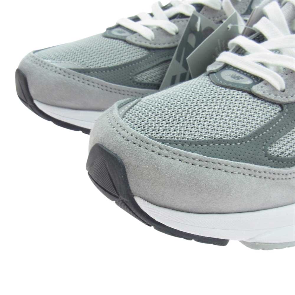 NEW BALANCE ニューバランス M990GL6 USA製 996V6 ピッグスキンスエード シンセティックレザー メッシュ ローカット スニーカー グレー系 ホワイト系 26.5ｃｍ【新古品】【未使用】【中古】