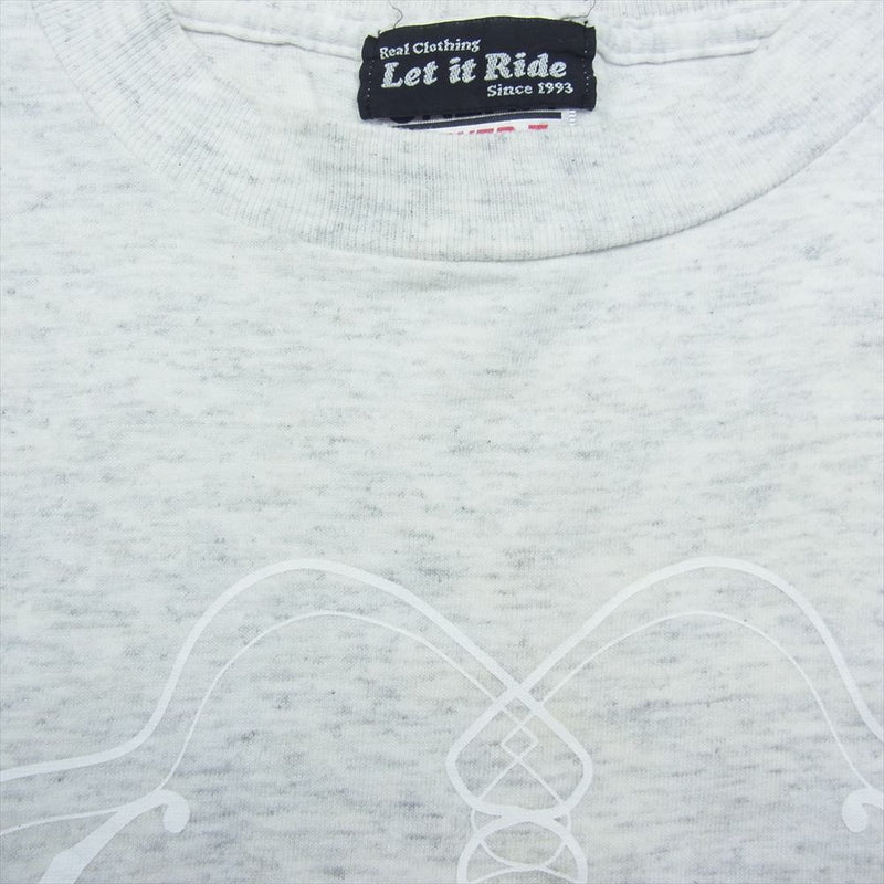 LET IT RIDE レットイットライド 90s ONEITA オニータ ボディ グレッチプリント 半袖 プリント Tシャツ グレー系 L【中古】