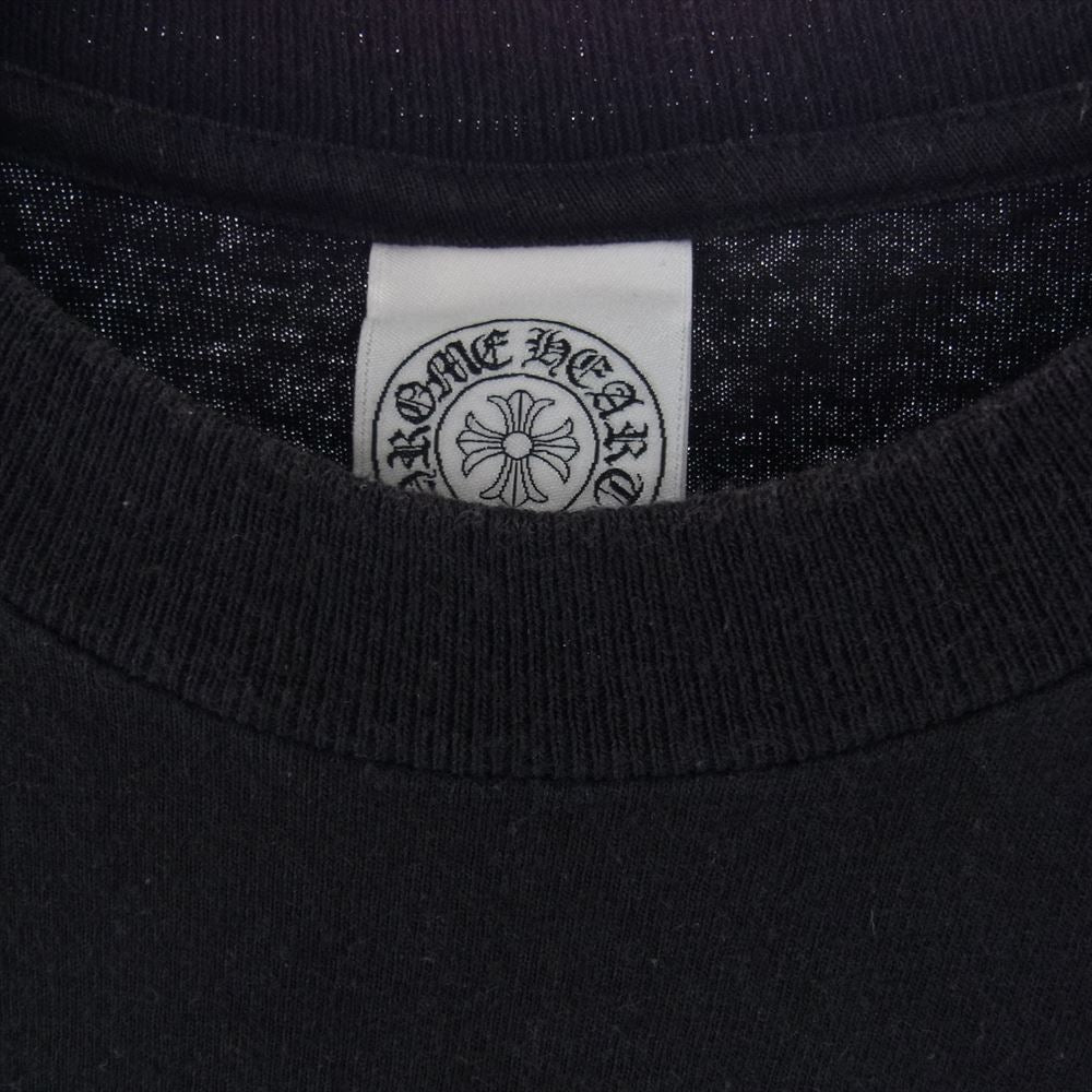CHROME HEARTS クロムハーツ（原本無） 国内正規品 American Flag Tee 星条旗 フラッグ バックプリント ポケット Tシャツ 半袖 ブラック系 S【中古】
