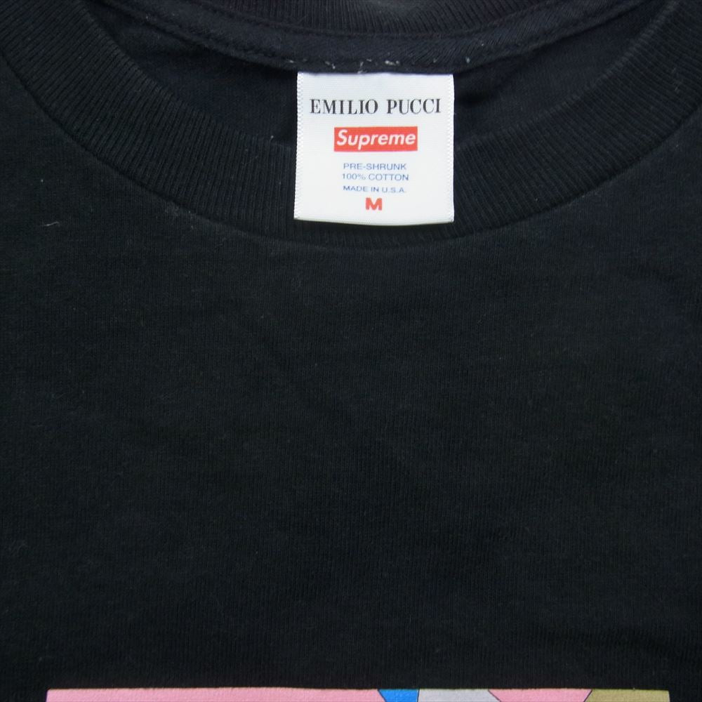 Supreme シュプリーム 21SS Emilio Pucci Box Logo Tee エミリオプッチ ボックス ロゴ プリント 半袖 Tシャツ ブラック系 M【中古】