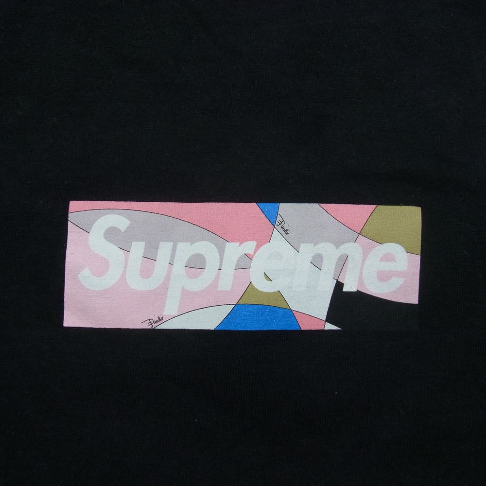 Supreme シュプリーム 21SS Emilio Pucci Box Logo Tee エミリオプッチ ボックス ロゴ プリント 半袖 Tシャツ ブラック系 M【中古】