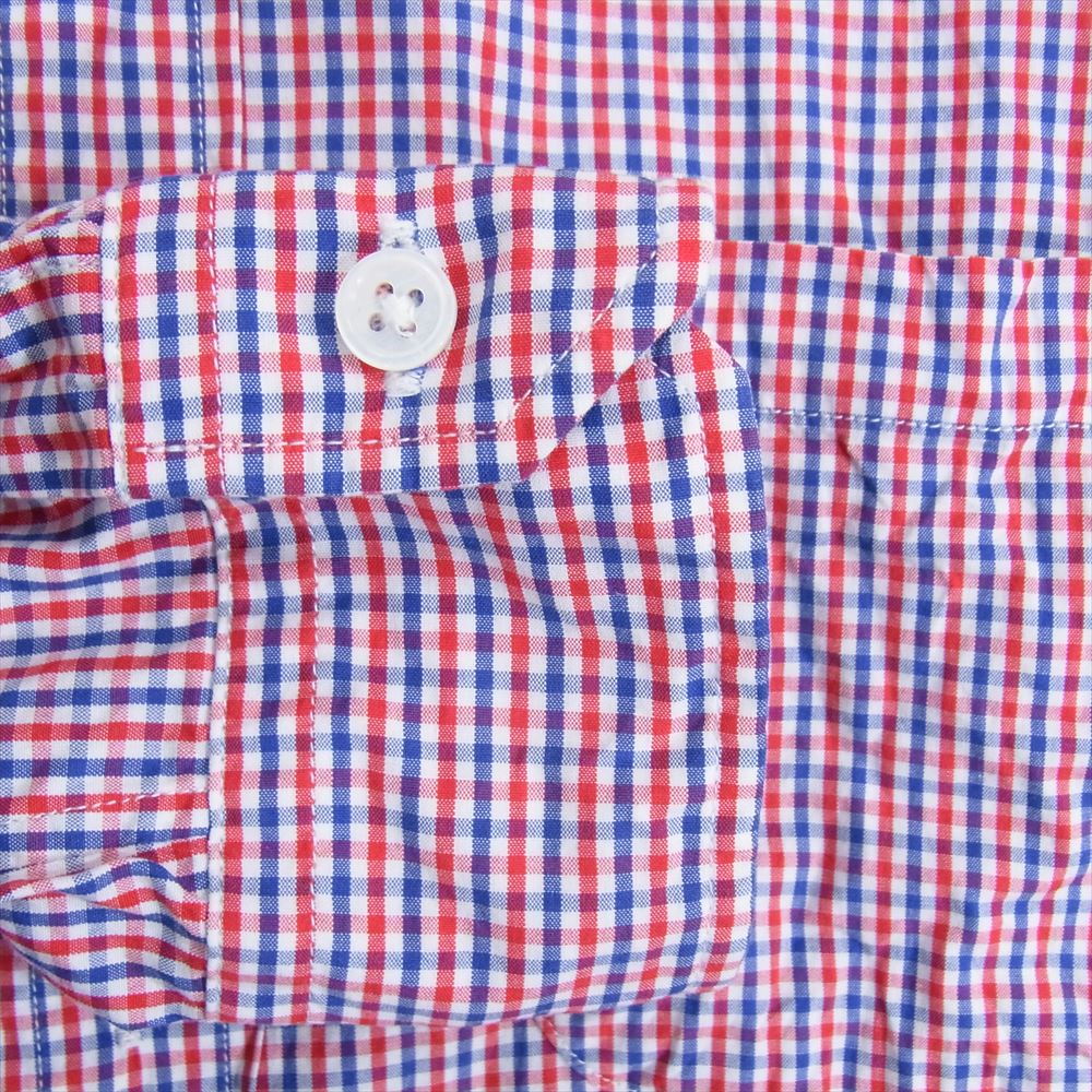 SOPHNET. ソフネット ボタンダウン チェック 長袖 シャツ レッド系 M【中古】