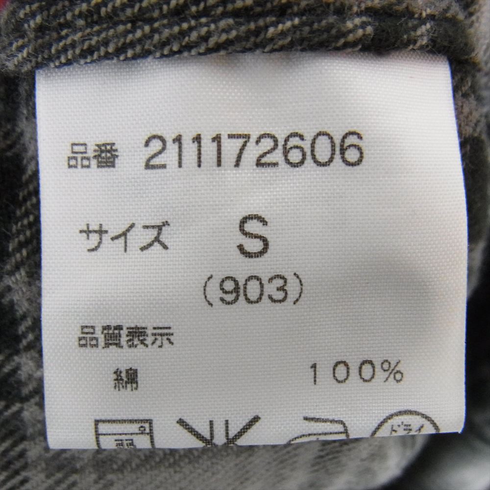 Rags McGREGOR ラグスマックレガー 211172606 ボタンダウン チェック 長袖 シャツ グレー系 S【中古】