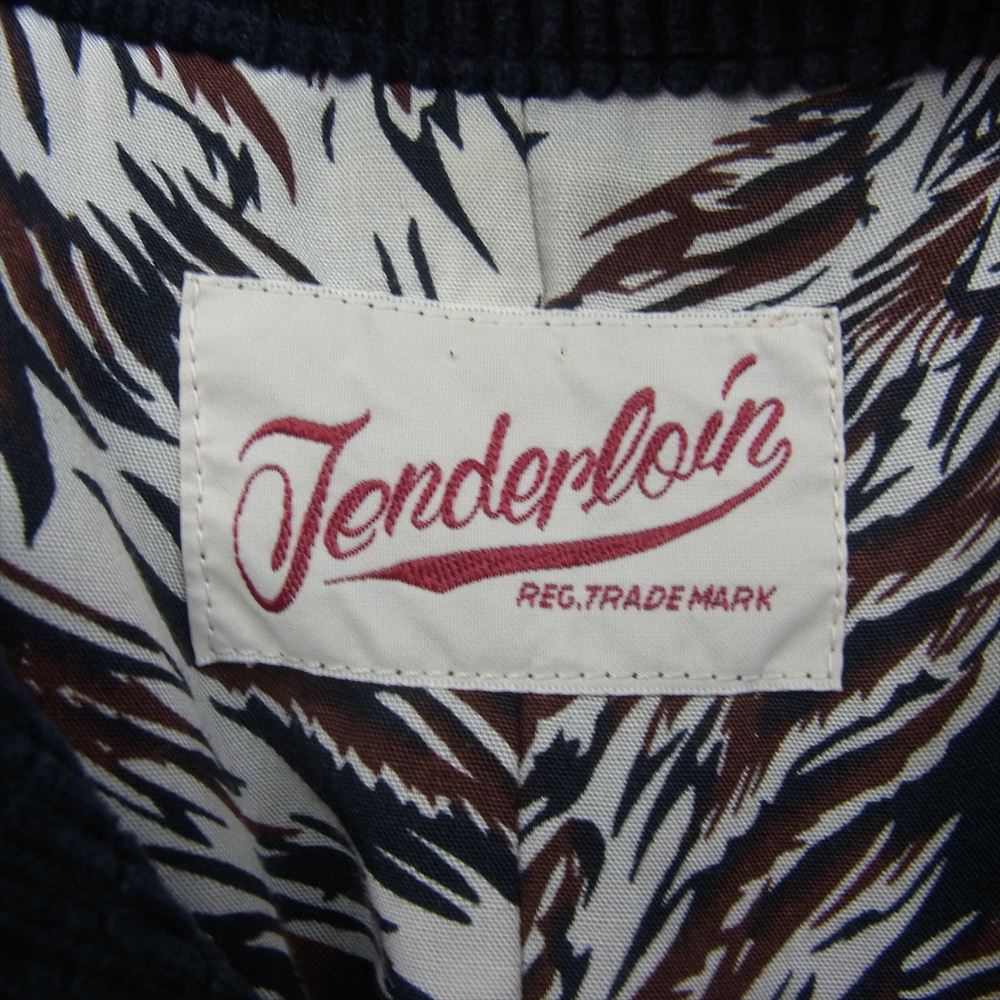 TENDERLOIN テンダーロイン 14AW T-CORDUROY JKT 裏地ウルフ コーデュロイ テーラード ジャケット ネイビー系 S【中古】