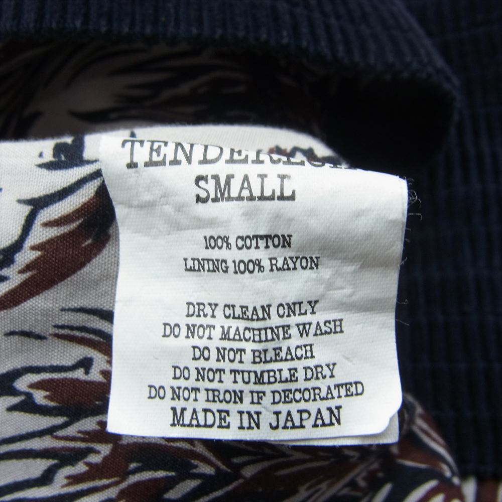 TENDERLOIN テンダーロイン 14AW T-CORDUROY JKT 裏地ウルフ コーデュロイ テーラード ジャケット ネイビー系 S【中古】