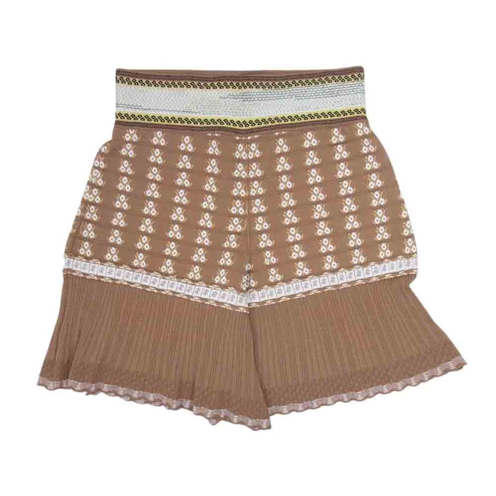 マメクロゴウチ 19SS MM19SS-KN069 ジャガード ニット ショーツ ショートパンツ ブラウン系 2【中古】