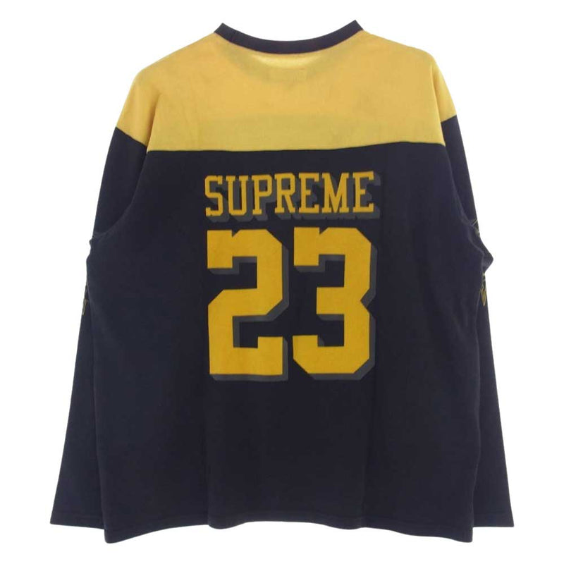 Supreme シュプリーム 23AW Bumblebee L/S Football Top バンブルビー フットボール トップ 長袖 Tシャツ ブラック系 イエロー系 XL【極上美品】【中古】