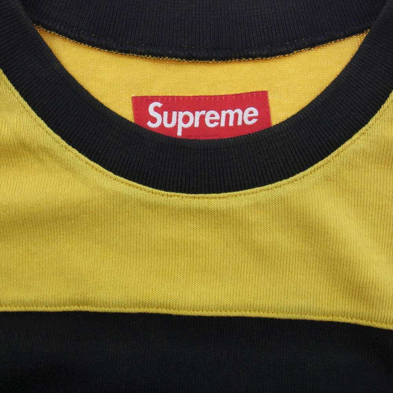 Supreme シュプリーム 23AW Bumblebee L/S Football Top バンブルビー フットボール トップ 長袖 Tシャツ ブラック系 イエロー系 XL【極上美品】【中古】