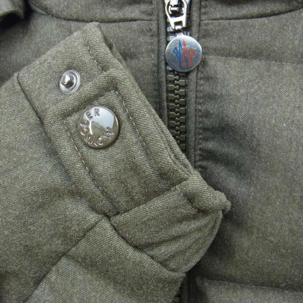 MONCLER モンクレール Montgenevre モンジュネーブル ウール ダウンジャケット  カーキ系 5【中古】