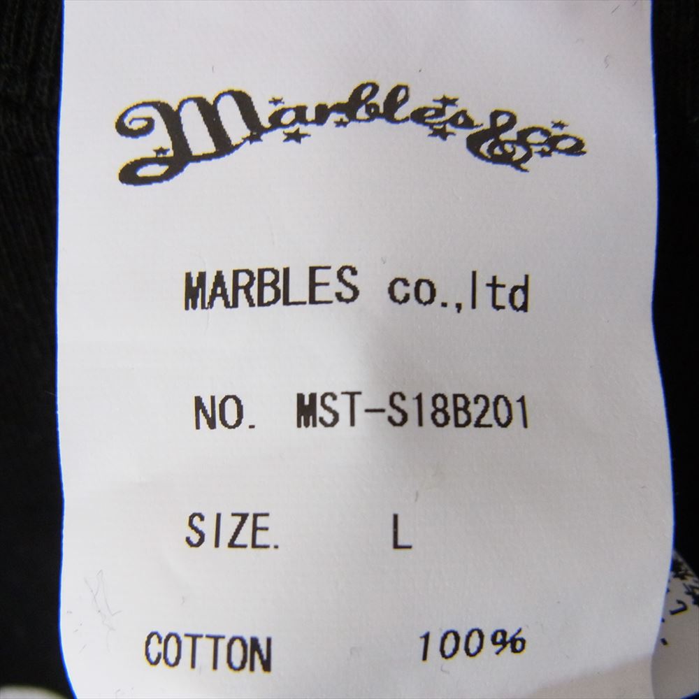 MARBLES マーブルズ MST-S18B201 ロゴ プリント Tシャツ ブラック系 L【中古】