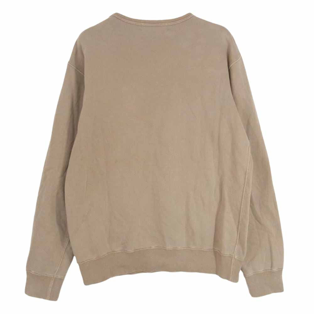 MARBLES マーブルズ 18SS MHP-S1805 MIDWEIGHT PIGMENT DYED CREW ミッドウェイト ピグメント クルーネック スウェット ロゴ刺繍 ベージュ系 M【中古】