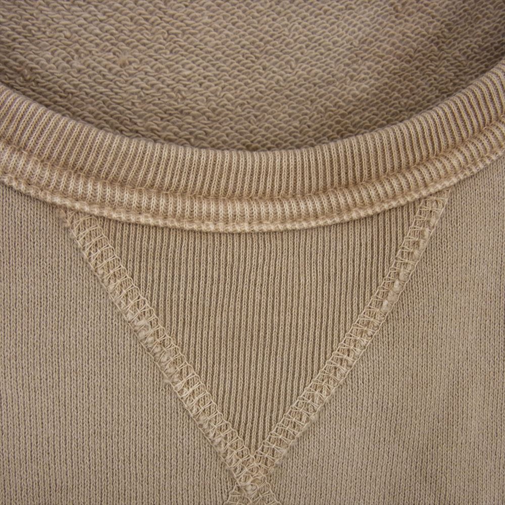 MARBLES マーブルズ 18SS MHP-S1805 MIDWEIGHT PIGMENT DYED CREW ミッドウェイト ピグメント クルーネック スウェット ロゴ刺繍 ベージュ系 M【中古】