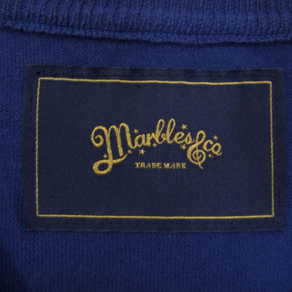MARBLES マーブルズ MKN-A1503 ニット カットソー 星 スター ロゴ ブルー系 S【中古】