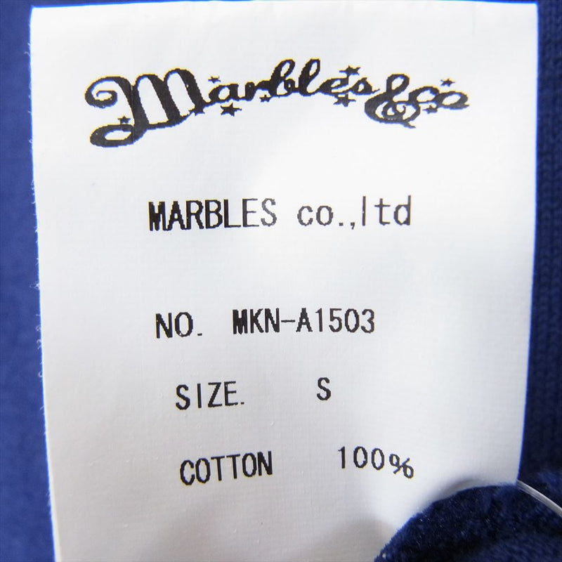 MARBLES マーブルズ MKN-A1503 ニット カットソー 星 スター ロゴ ブルー系 S【中古】