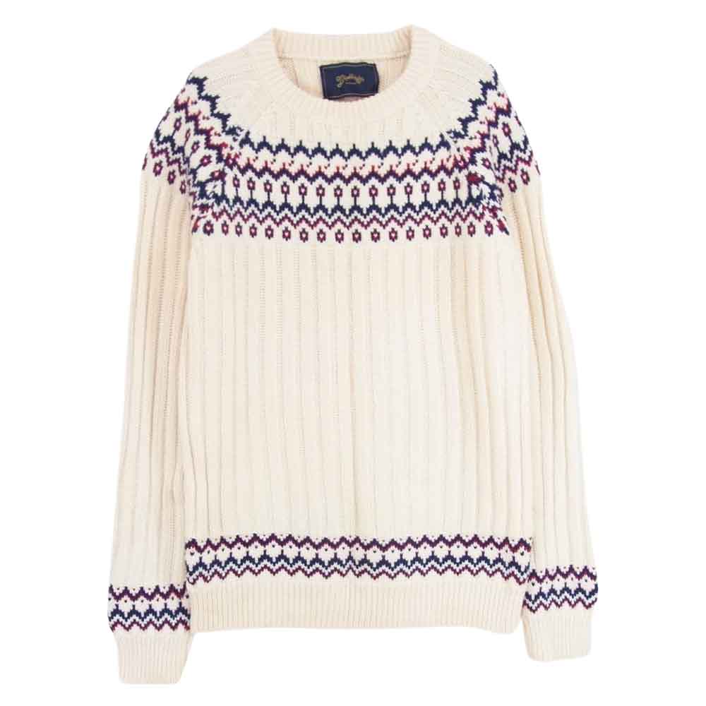 MARBLES マーブルズ MKN-A1501 SNOW PATTERN HEAVY KNIT スノー パターン ヘビー ニット オフホワイト系 M【中古】