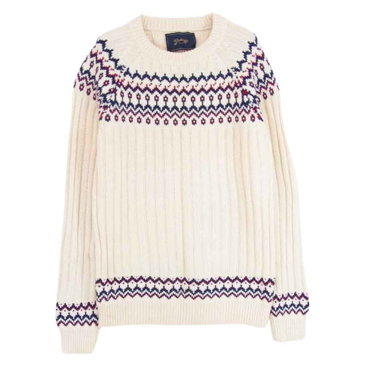 MARBLES マーブルズ MKN-A1501 SNOW PATTERN HEAVY KNIT スノー パターン ヘビー ニット オフホワイト系 M【中古】