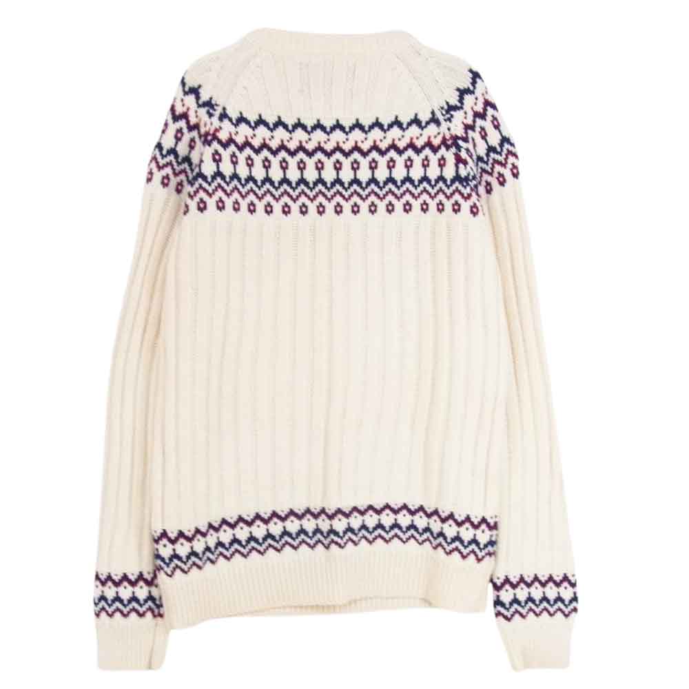 MARBLES マーブルズ MKN-A1501 SNOW PATTERN HEAVY KNIT スノー パターン ヘビー ニット オフホワイト系 M【中古】