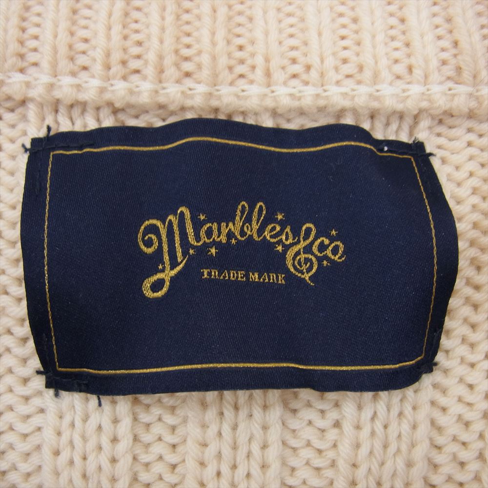 MARBLES マーブルズ MKN-A1501 SNOW PATTERN HEAVY KNIT スノー パターン ヘビー ニット オフホワイト系 M【中古】