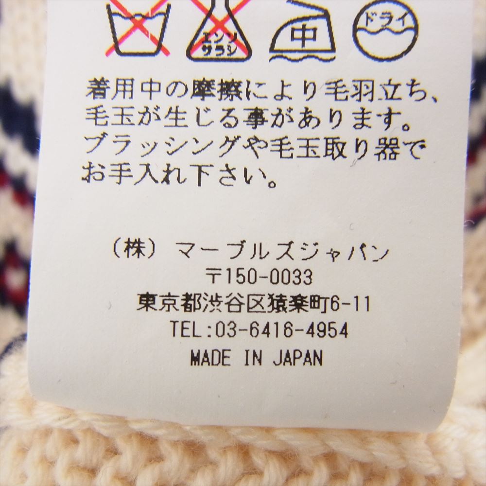 MARBLES マーブルズ MKN-A1501 SNOW PATTERN HEAVY KNIT スノー パターン ヘビー ニット オフホワイト系 M【中古】