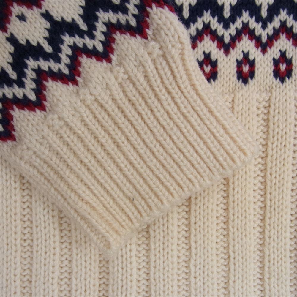 MARBLES マーブルズ MKN-A1501 SNOW PATTERN HEAVY KNIT スノー パターン ヘビー ニット オフホワイト系 M【中古】