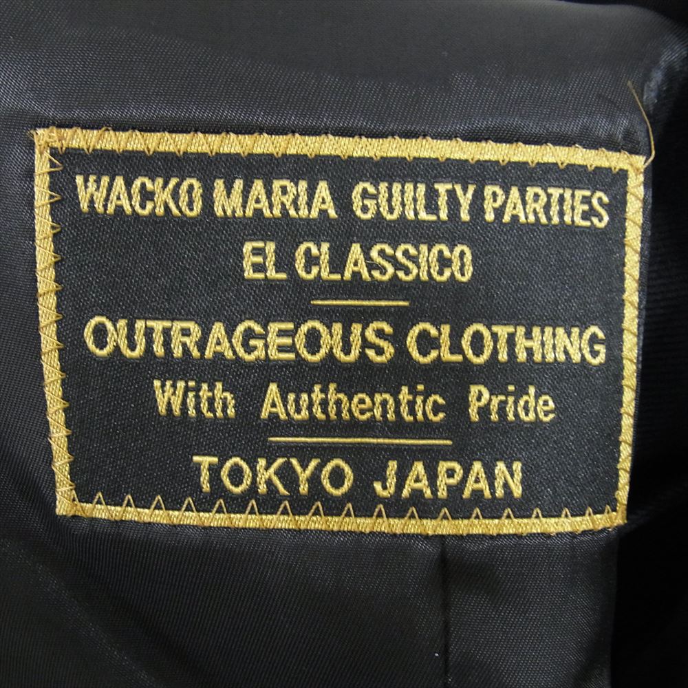 WACKO MARIA ワコマリア GUILTY PARTIES ロゴ刺繍 ベスト ネイビー系 S【中古】
