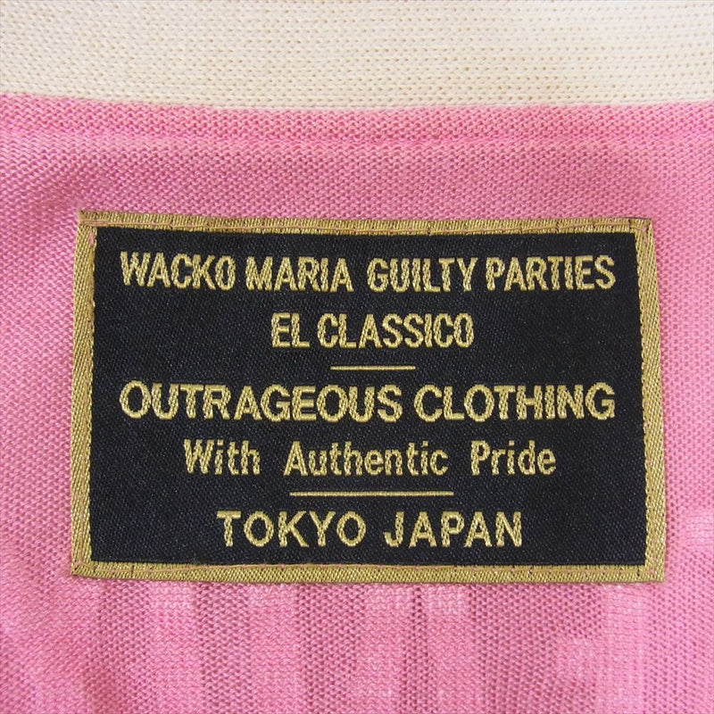 WACKO MARIA ワコマリア 11SS 11SS-KNT-18 GUILTY PARTIES シルク カーディガン ピンク系 S【中古】