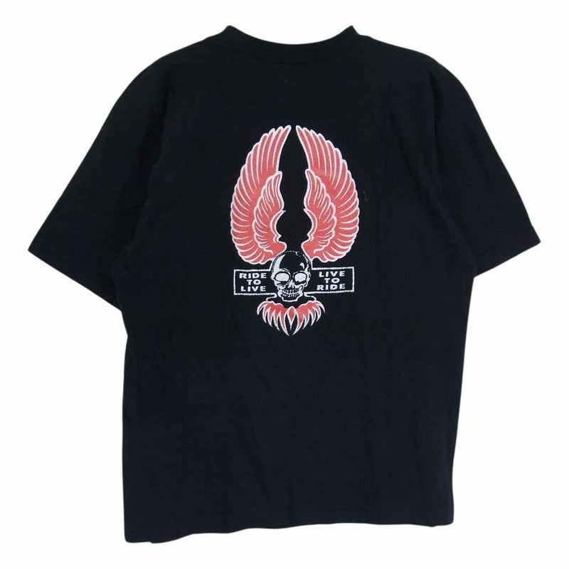 TENDERLOIN テンダーロイン T-TEE 1 RIDE TO LIVE プリント 半袖 Tシャツ ブラック系 S【中古】