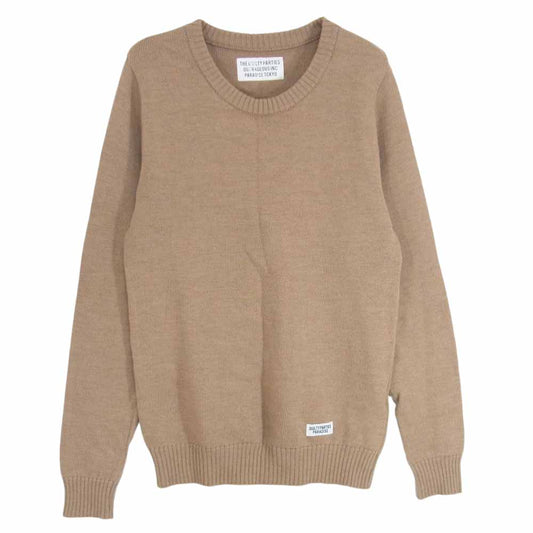WACKO MARIA ワコマリア 16SS 16SS-WMK-KN01 GUILTY PARTIES CLASSIC CREW NECK SWEATER クラシック クルーネック セーター ニット ブラウン系 M【中古】