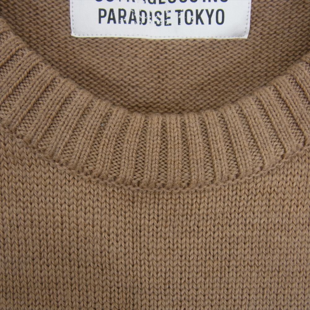 WACKO MARIA ワコマリア 16SS 16SS-WMK-KN01 GUILTY PARTIES CLASSIC CREW NECK SWEATER クラシック クルーネック セーター ニット ブラウン系 M【中古】