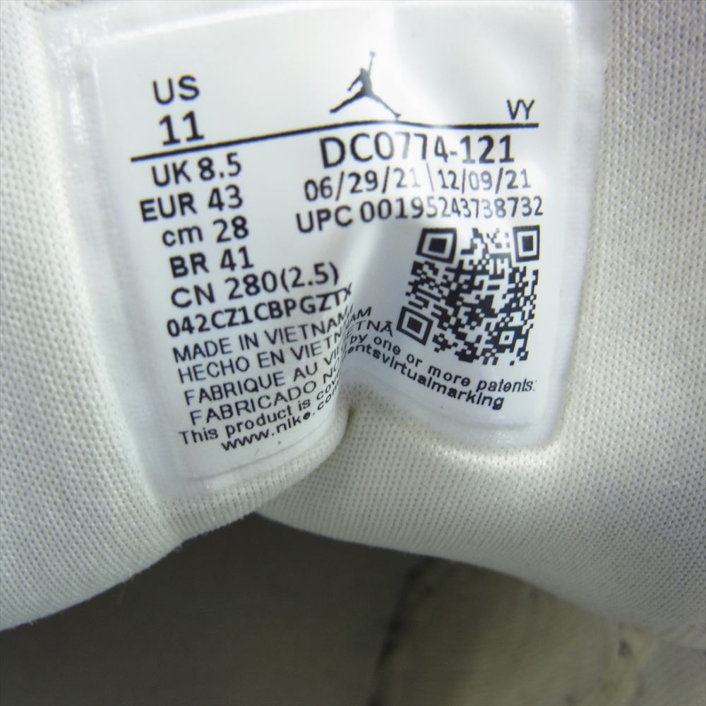 NIKE ナイキ DC0774-121 WMNS Air Jordan 1 Low Coconut Milk ウィメンズ エアジョーダン1 ロー スニーカー オフホワイト系 ブラック系 28.0cm【中古】