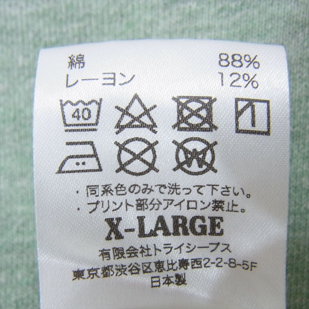 STANDARD CALIFORNIA スタンダードカリフォルニア HIT THE ROAD クルーネック ラグラン スウェット トレーナー グリーン系 XL【中古】