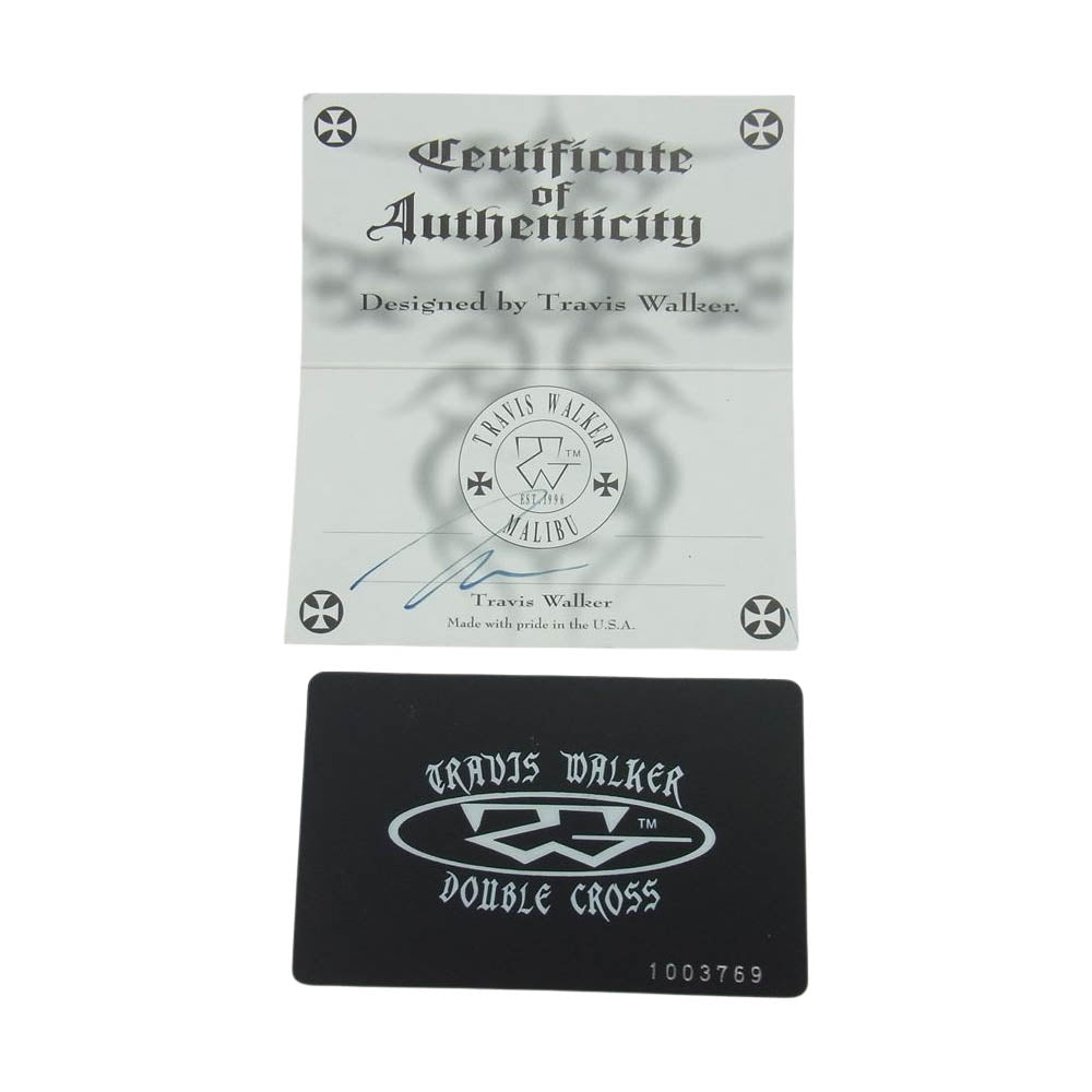 TRAVIS WALKER トラヴィスワーカー ダブルクロス アロー チゼルド加工 クロス ペンダント ペンダントトップ シルバー系【中古】