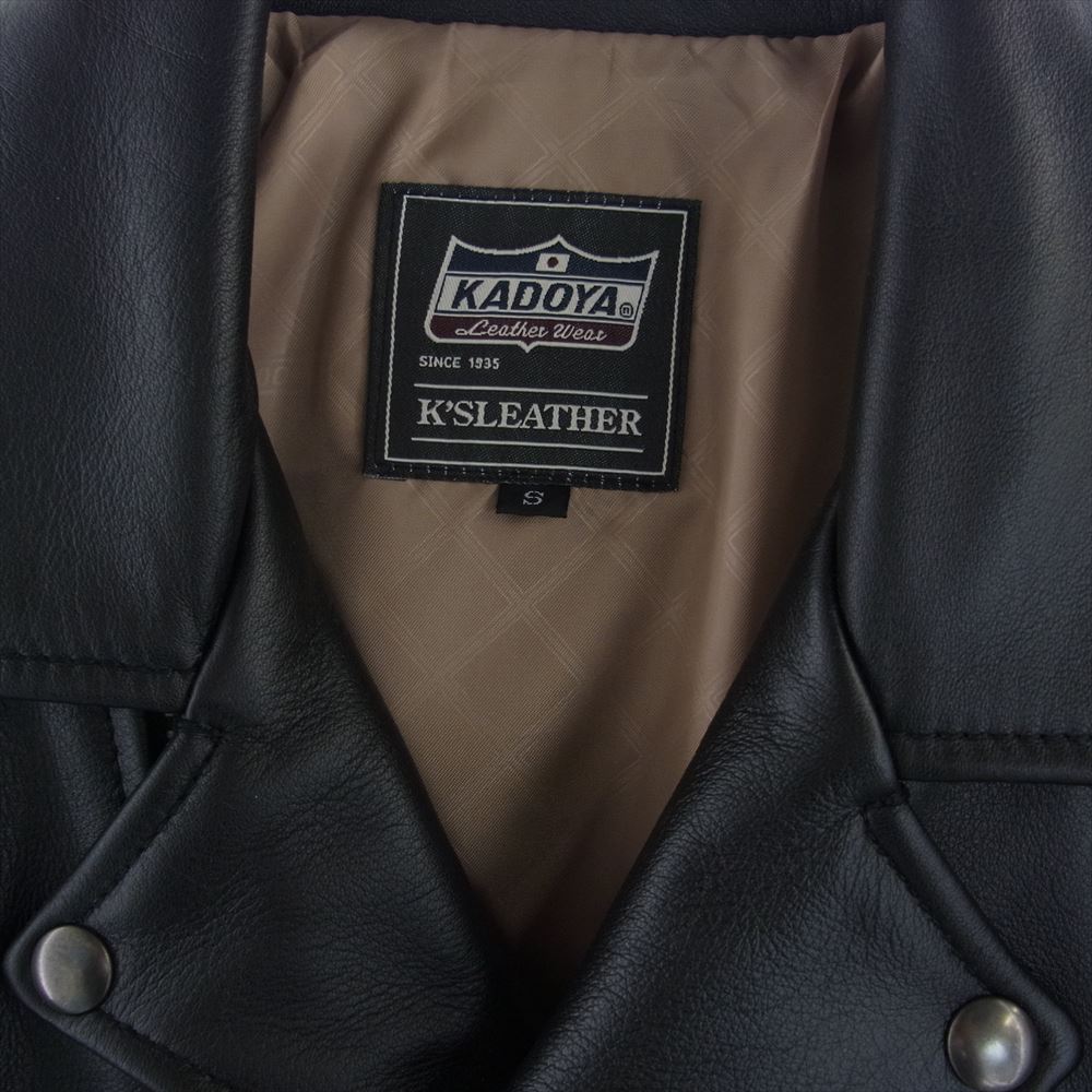 KADOYA カドヤ LRS1642 TWR-2 K'S LEATHER ダブル ライダース ジャケット ブラック系 S【美品】【中古】
