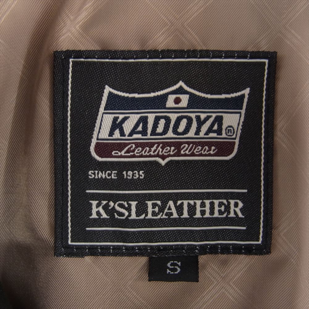 KADOYA カドヤ LRS1642 TWR-2 K'S LEATHER ダブル ライダース ジャケット ブラック系 S【美品】【中古】