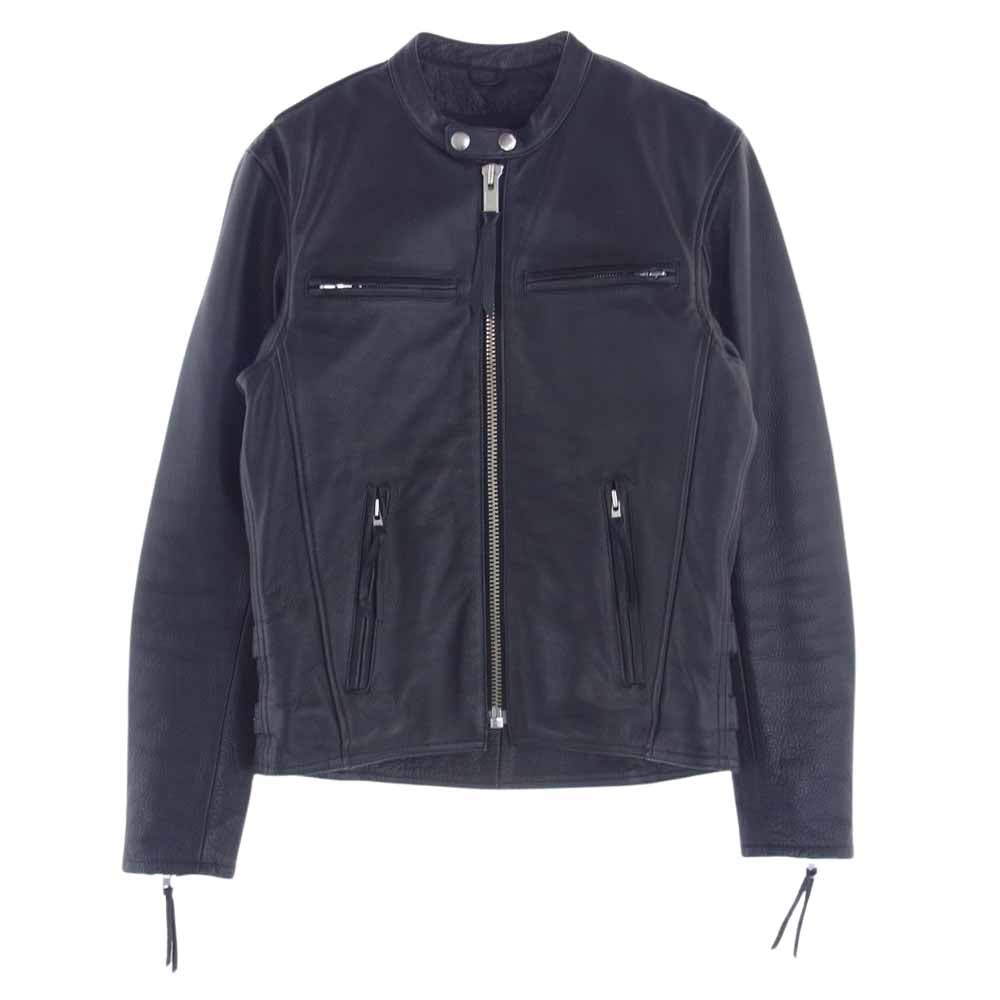KADOYA カドヤ MVS-F シングル レザー ライダース ジャケット ライナー付 ブラック系 M【中古】