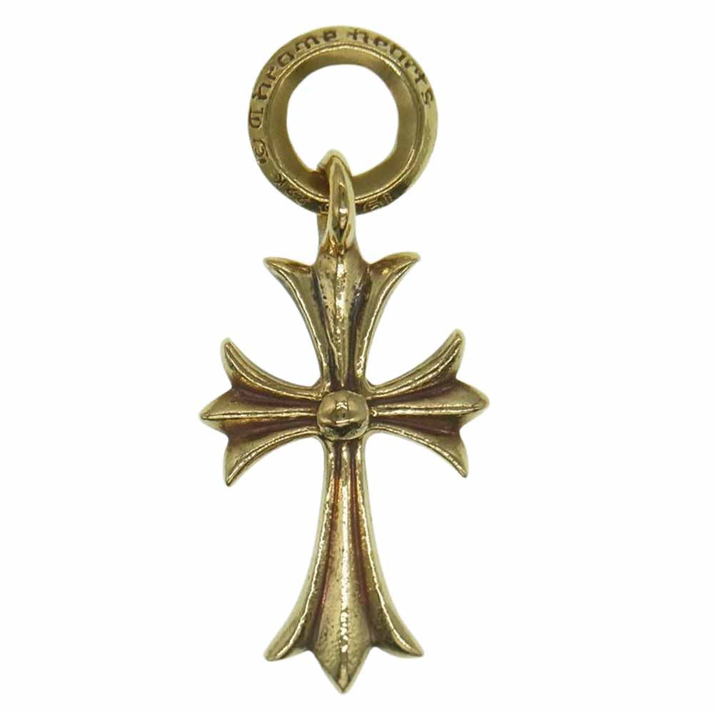 CHROME HEARTS クロムハーツ（原本無） 22K TINY CH CROSS タイニー CHクロス チャーム オールド ペンダントトップ ゴールド系【中古】