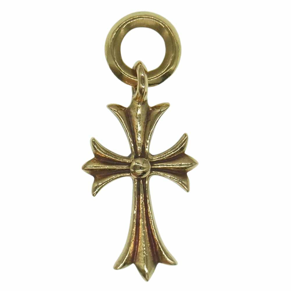CHROME HEARTS クロムハーツ（原本無） 22K TINY CH CROSS タイニー CHクロス チャーム オールド ペンダントトップ ゴールド系【中古】