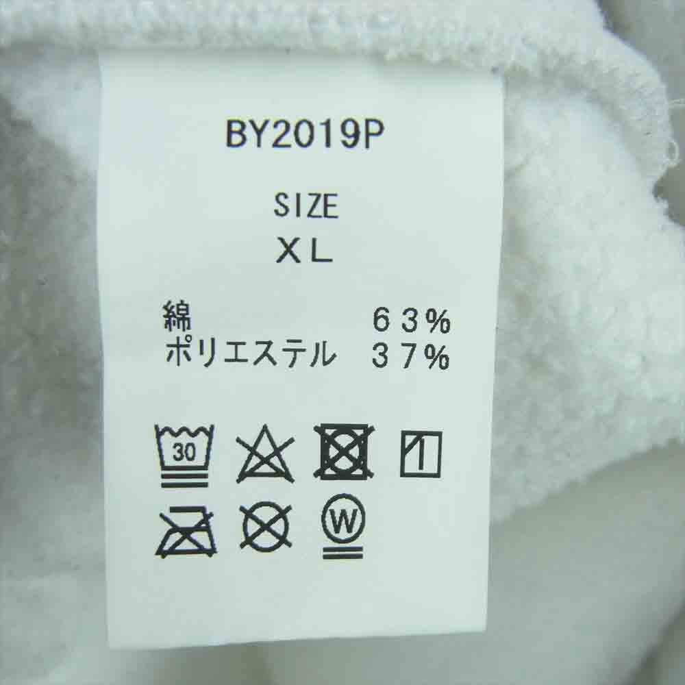 UNITED ARROWS ユナイテッドアローズ BY2019P B&Y EIZIN SUZUKI 鈴木英人 スズキエイジン 別注 フルジップ パーカー フーディ ホワイト系 XL【中古】