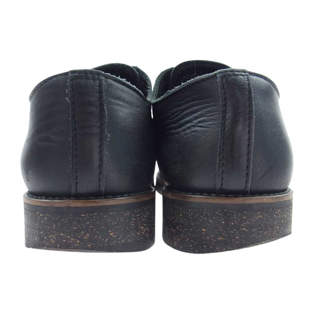 PADRONE パドローネ PU7358-2033-16A DERBY PLAIN TOE SHOES レザー ダービー プレーントゥ シューズ ブラック系 40【中古】