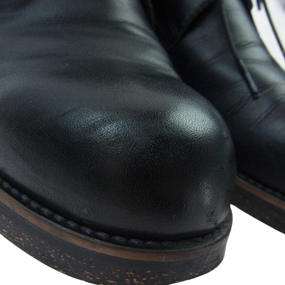 PADRONE パドローネ PU7358-2033-16A DERBY PLAIN TOE SHOES レザー ダービー プレーントゥ シューズ ブラック系 40【中古】